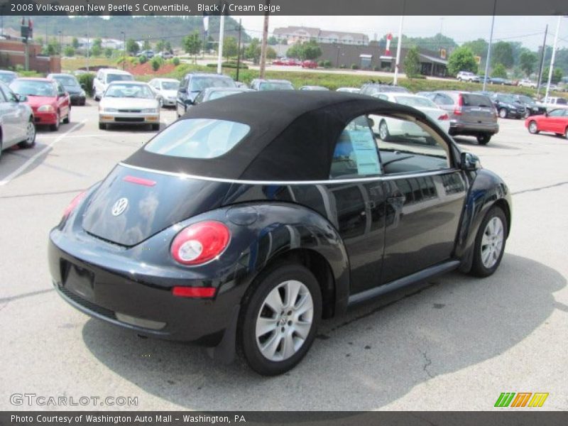 Black / Cream Beige 2008 Volkswagen New Beetle S Convertible