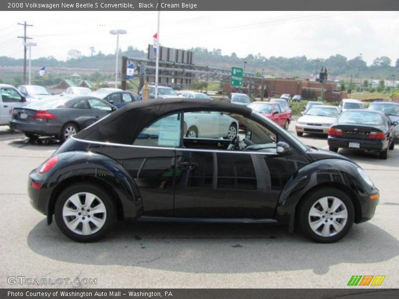 Black / Cream Beige 2008 Volkswagen New Beetle S Convertible