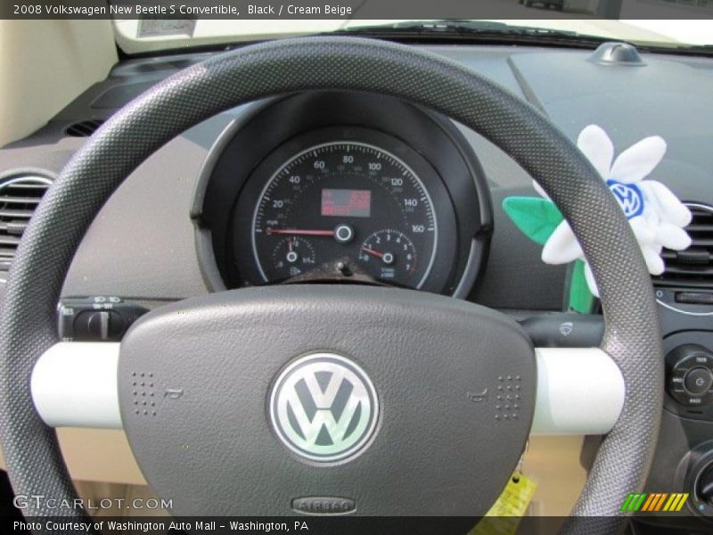 Black / Cream Beige 2008 Volkswagen New Beetle S Convertible