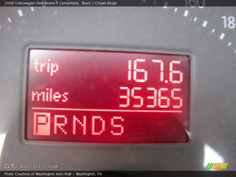 Black / Cream Beige 2008 Volkswagen New Beetle S Convertible