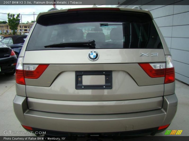 Platinum Bronze Metallic / Tobacco 2007 BMW X3 3.0si