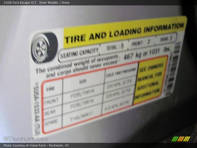 Silver Metallic / Stone 2008 Ford Escape XLT