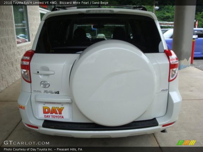 Blizzard White Pearl / Sand Beige 2010 Toyota RAV4 Limited V6 4WD