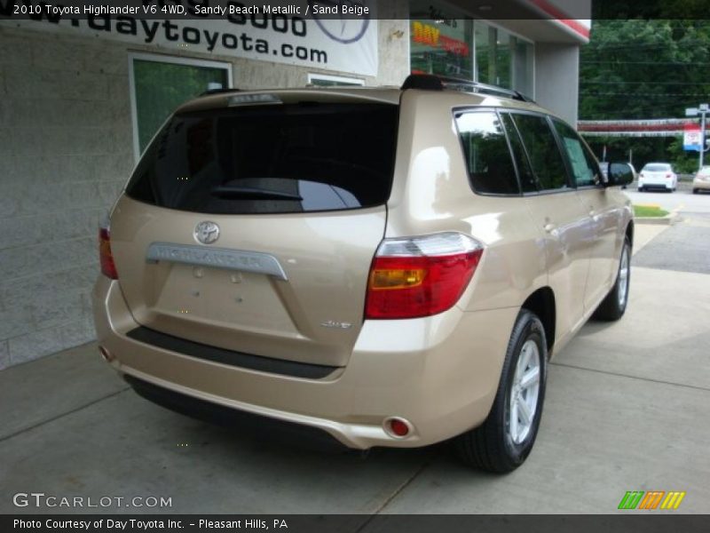 Sandy Beach Metallic / Sand Beige 2010 Toyota Highlander V6 4WD