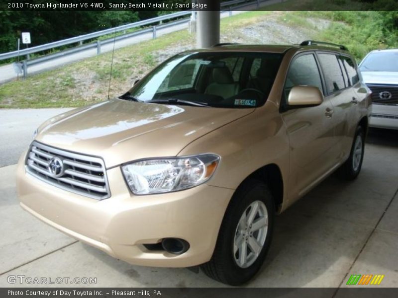 Sandy Beach Metallic / Sand Beige 2010 Toyota Highlander V6 4WD