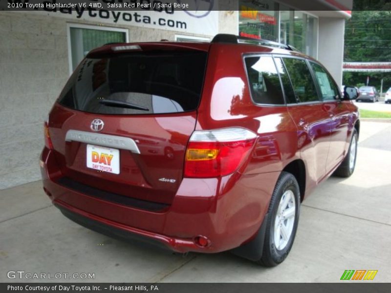 Salsa Red Pearl / Sand Beige 2010 Toyota Highlander V6 4WD