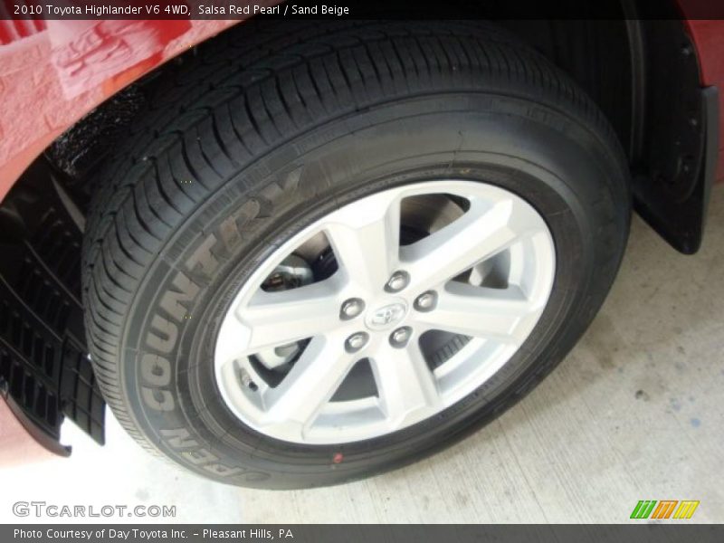 Salsa Red Pearl / Sand Beige 2010 Toyota Highlander V6 4WD