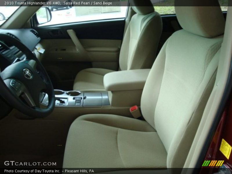 Salsa Red Pearl / Sand Beige 2010 Toyota Highlander V6 4WD