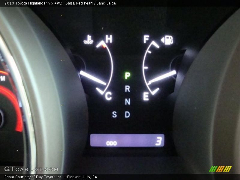 Salsa Red Pearl / Sand Beige 2010 Toyota Highlander V6 4WD
