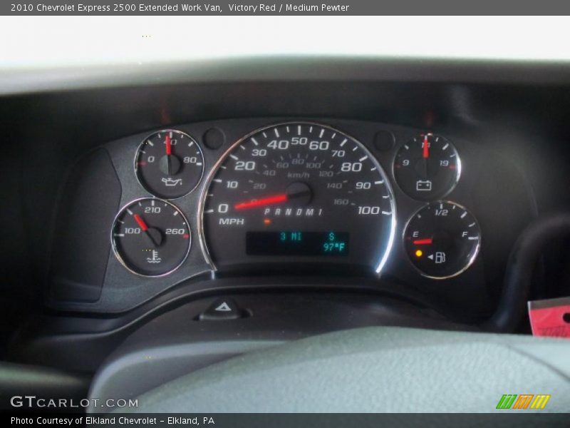 Victory Red / Medium Pewter 2010 Chevrolet Express 2500 Extended Work Van