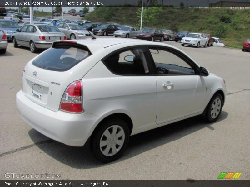 Nordic White / Black 2007 Hyundai Accent GS Coupe