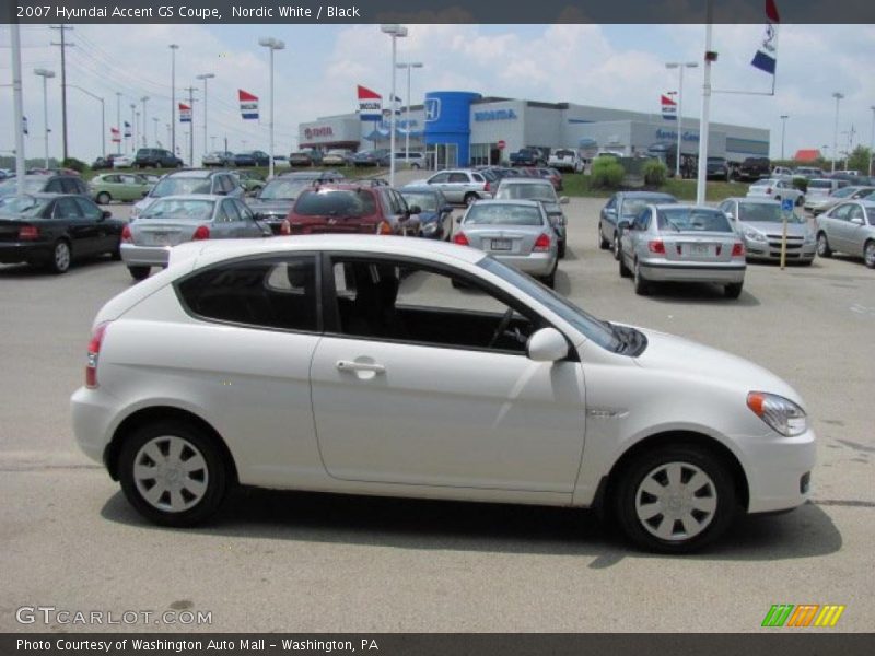 Nordic White / Black 2007 Hyundai Accent GS Coupe