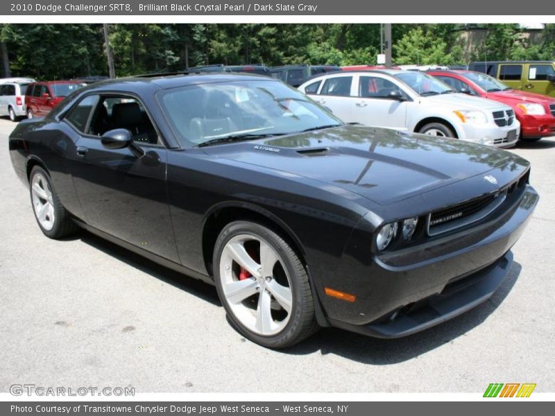 Brilliant Black Crystal Pearl / Dark Slate Gray 2010 Dodge Challenger SRT8