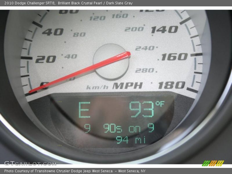 Brilliant Black Crystal Pearl / Dark Slate Gray 2010 Dodge Challenger SRT8