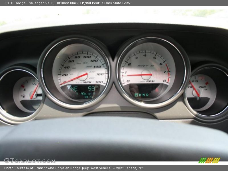Brilliant Black Crystal Pearl / Dark Slate Gray 2010 Dodge Challenger SRT8