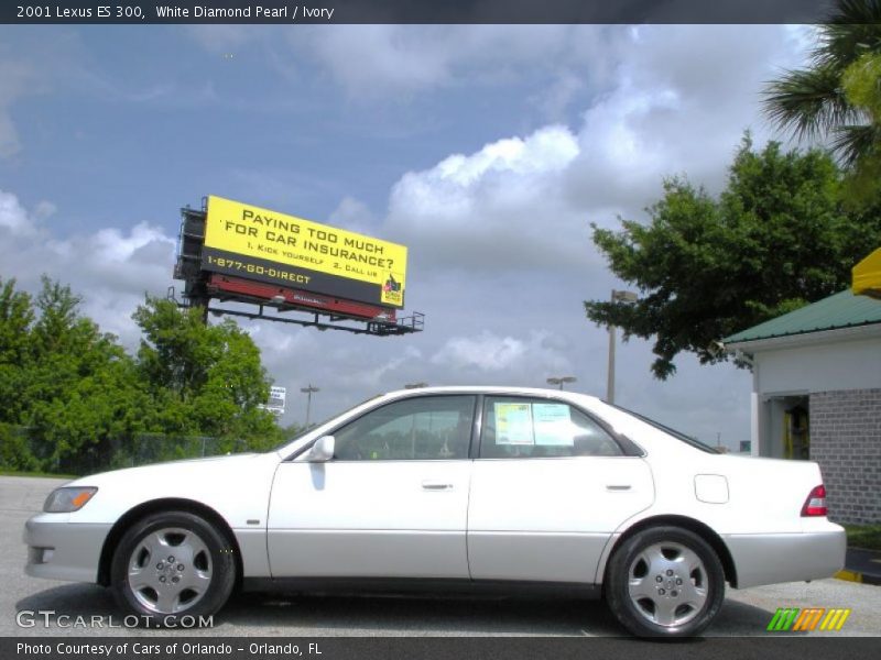 White Diamond Pearl / Ivory 2001 Lexus ES 300