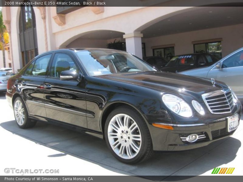 Black / Black 2008 Mercedes-Benz E 350 4Matic Sedan
