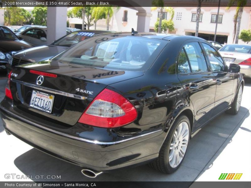 Black / Black 2008 Mercedes-Benz E 350 4Matic Sedan