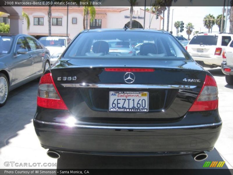 Black / Black 2008 Mercedes-Benz E 350 4Matic Sedan