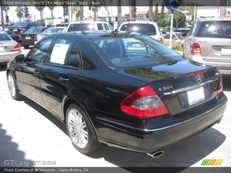 Black / Black 2008 Mercedes-Benz E 350 4Matic Sedan