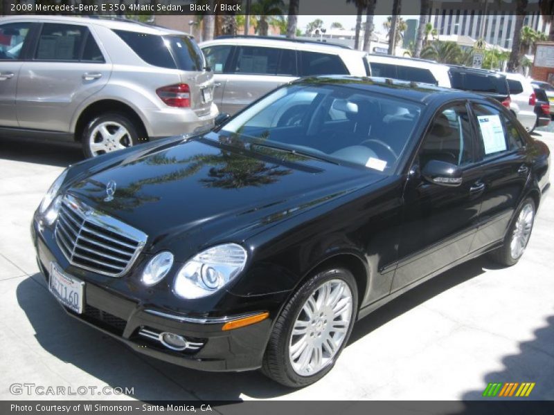 Black / Black 2008 Mercedes-Benz E 350 4Matic Sedan