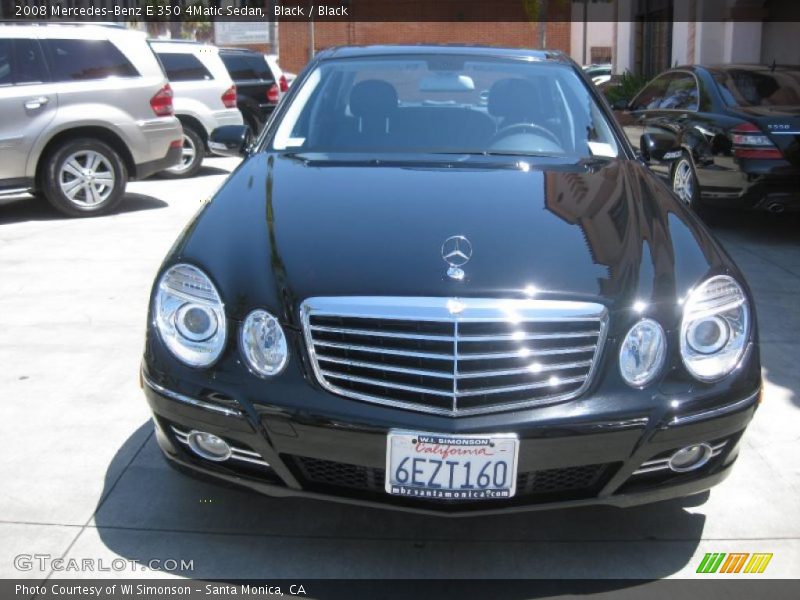 Black / Black 2008 Mercedes-Benz E 350 4Matic Sedan