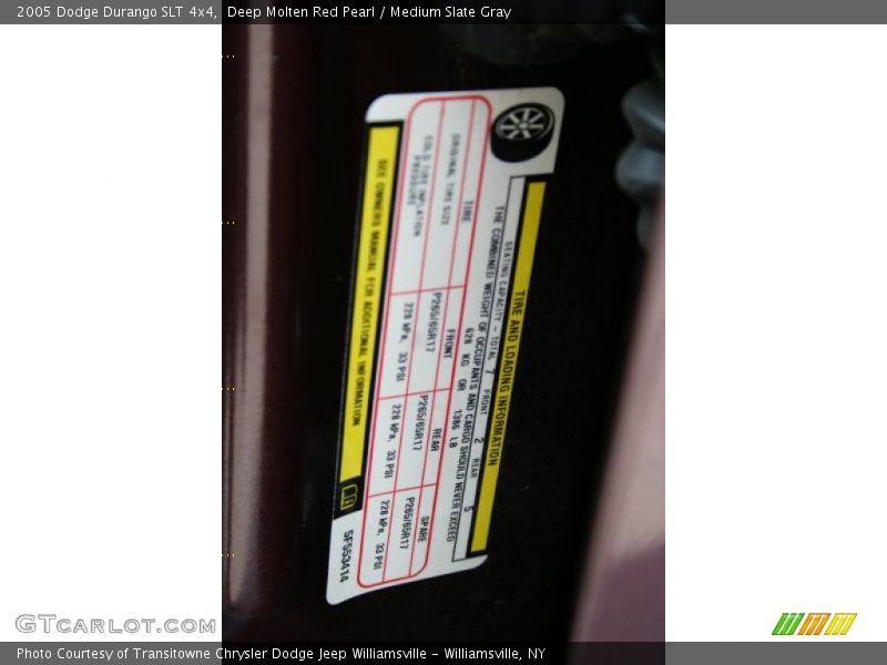 Deep Molten Red Pearl / Medium Slate Gray 2005 Dodge Durango SLT 4x4