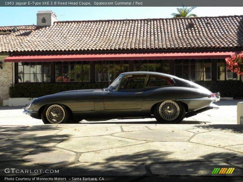 Opalescent Gunmetal / Red 1963 Jaguar E-Type XKE 3.8 Fixed Head Coupe