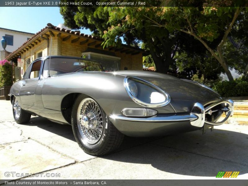 Opalescent Gunmetal / Red 1963 Jaguar E-Type XKE 3.8 Fixed Head Coupe