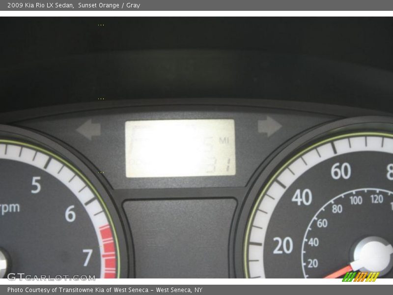 Sunset Orange / Gray 2009 Kia Rio LX Sedan