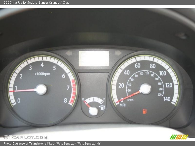 Sunset Orange / Gray 2009 Kia Rio LX Sedan