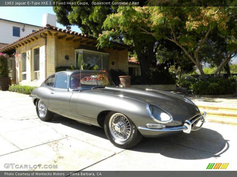 Opalescent Gunmetal / Red 1963 Jaguar E-Type XKE 3.8 Fixed Head Coupe