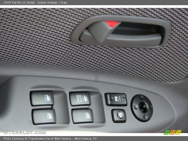Sunset Orange / Gray 2009 Kia Rio LX Sedan