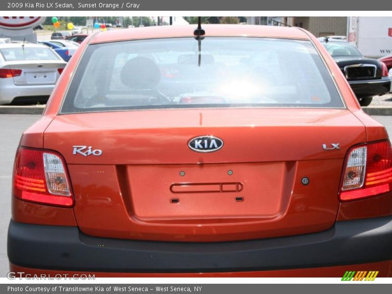 Sunset Orange / Gray 2009 Kia Rio LX Sedan