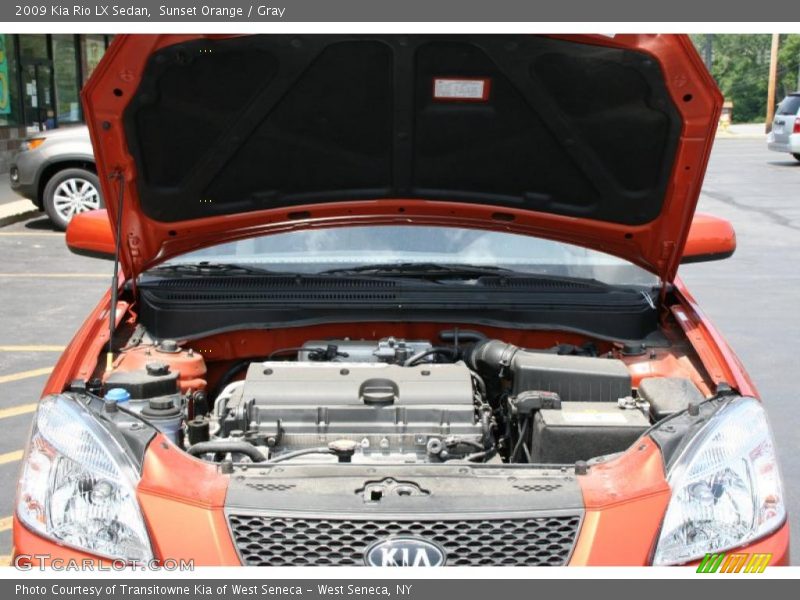 Sunset Orange / Gray 2009 Kia Rio LX Sedan