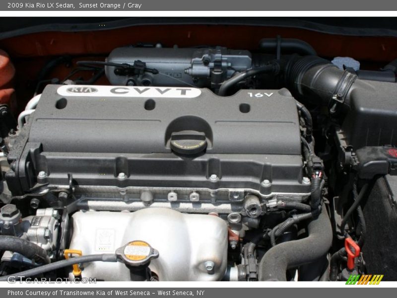 Sunset Orange / Gray 2009 Kia Rio LX Sedan