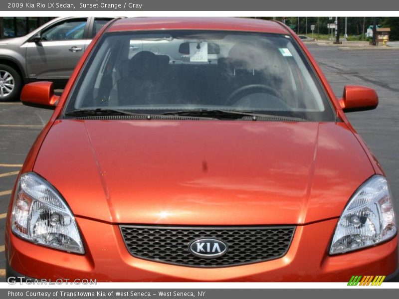 Sunset Orange / Gray 2009 Kia Rio LX Sedan