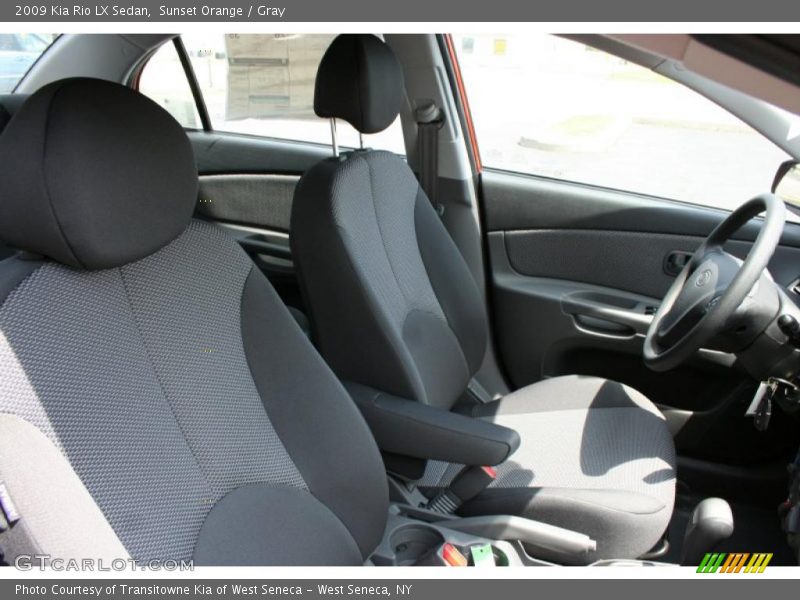 Sunset Orange / Gray 2009 Kia Rio LX Sedan