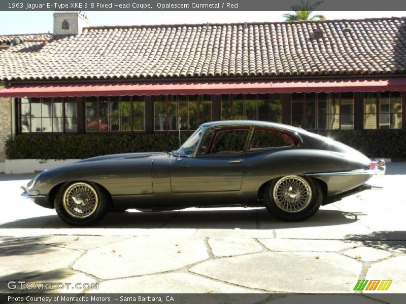 Opalescent Gunmetal / Red 1963 Jaguar E-Type XKE 3.8 Fixed Head Coupe