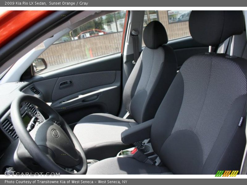 Sunset Orange / Gray 2009 Kia Rio LX Sedan