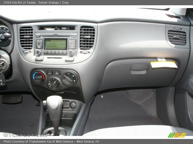 Sunset Orange / Gray 2009 Kia Rio LX Sedan