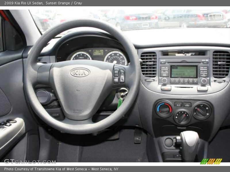 Sunset Orange / Gray 2009 Kia Rio LX Sedan