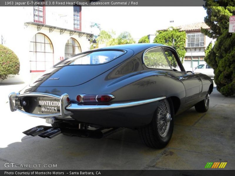 Opalescent Gunmetal / Red 1963 Jaguar E-Type XKE 3.8 Fixed Head Coupe
