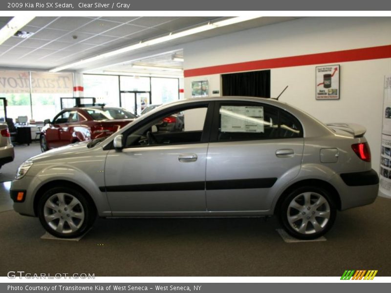 Clear Silver / Gray 2009 Kia Rio SX Sedan