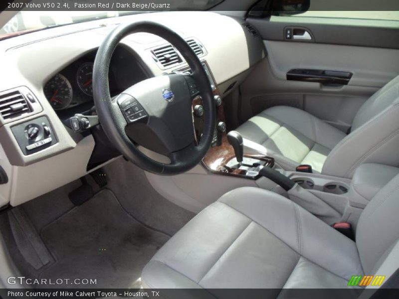 Passion Red / Dark Beige/Quartz 2007 Volvo V50 2.4i