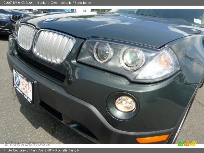 Highland Green Metallic / Sand Beige 2007 BMW X3 3.0si