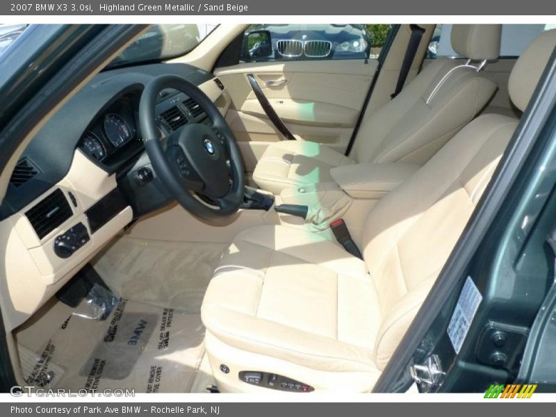 Highland Green Metallic / Sand Beige 2007 BMW X3 3.0si