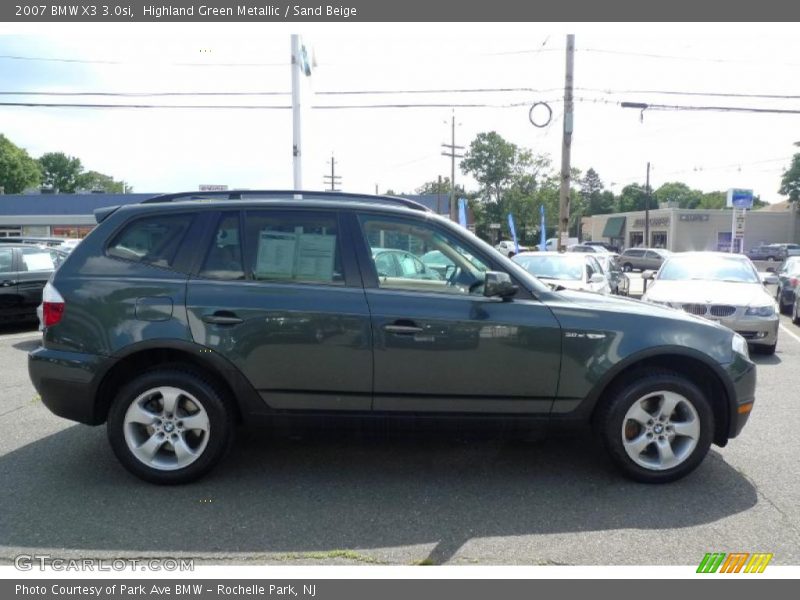 Highland Green Metallic / Sand Beige 2007 BMW X3 3.0si
