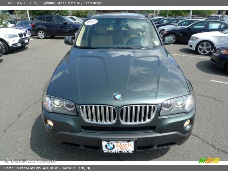Highland Green Metallic / Sand Beige 2007 BMW X3 3.0si
