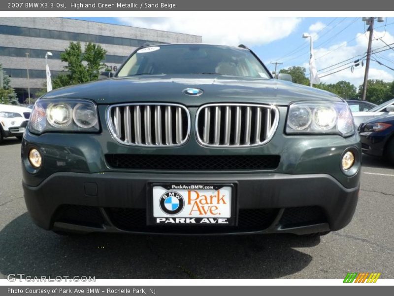 Highland Green Metallic / Sand Beige 2007 BMW X3 3.0si